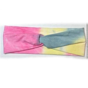 Tie dye headband twist up cycle tee hand made